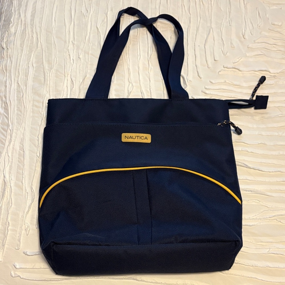 Nautica Navy with Gold trim Tote Bag
